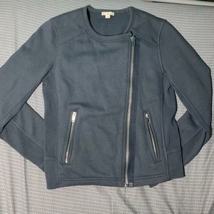 Gap gray slant zipper sweater